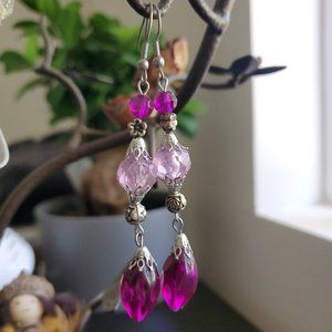 Aurora Borealis Art Deco Crystal Earrings